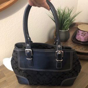 Black Coach Purse and matching wallet